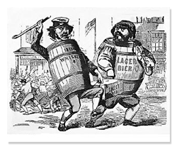 Anti-Irish Cartoon from Know Nothings Party in 1850s