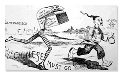 Cartoon from 1850s Depicting Anti-Chinese Sentiment
