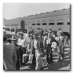 Mexican immigrants arriving through Bracero Program
