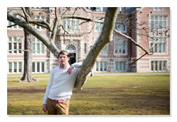 Student on Vassar campus